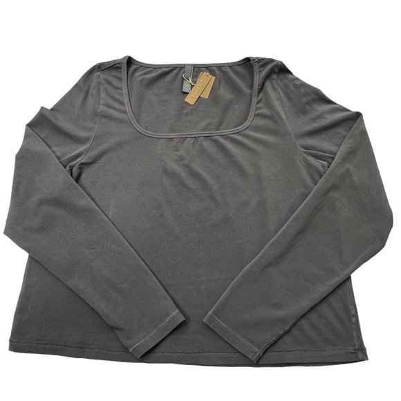 T-Shirt Long Modern Amusement - Homme Taille XL - Gris/Blanc - Occasion